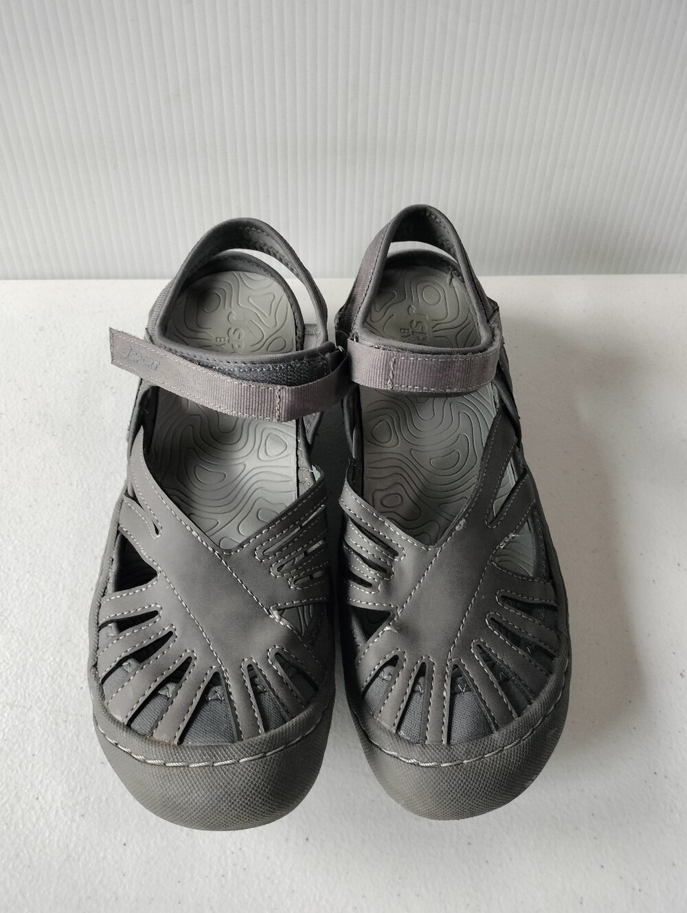Jsport By Jambu Gray Mary Jane Shoes 8.5 Comfort Travel Hiking Walking
